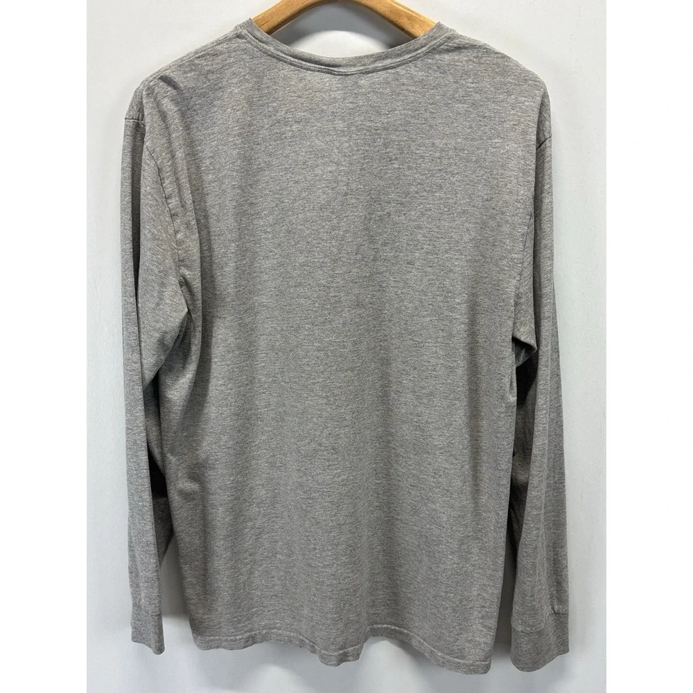 Vtg Polo Jeans Co Ralph Lauren Graphic Tshirt Sz Medium Men's Grey Long Sleeve